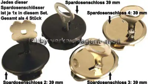 Spardosenschloss im Set: 39mm Spardosenschloss im Set: 39mm