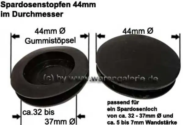 Spardosenstöpsel 44 mm Rund B Spardosenstöpsel 44 mm Rund B