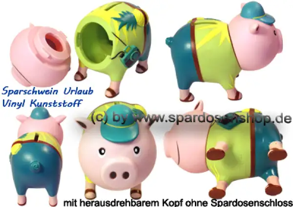 Sparschwein Urlaub Vinyl bunt Gesamt Sparschwein Urlaub Vinyl bunt Gesamt
