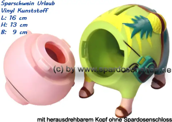 Sparschwein Urlaub Vinyl bunt E Sparschwein Urlaub Vinyl bunt E