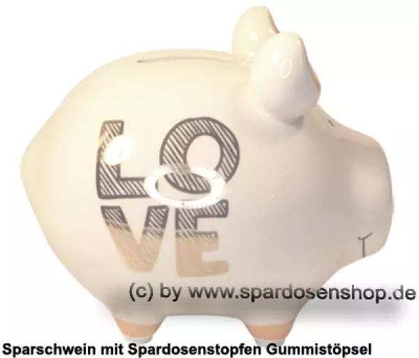 Sparschwein Kleinsparschwein Love Goldedition Keramik C