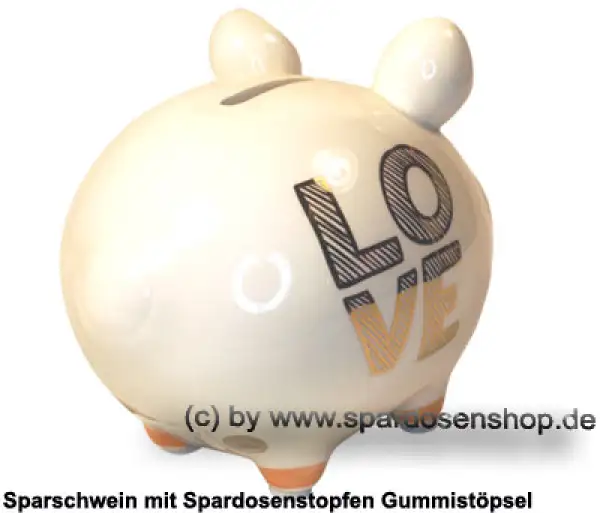 Sparschwein Kleinsparschwein Love Goldedition Keramik D Sparschwein Kleinsparschwein Love Goldedition Keramik D