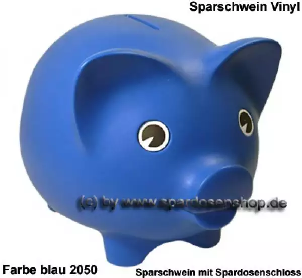 Sparschwein Vinyl Kunststoff Farbvariante blau C