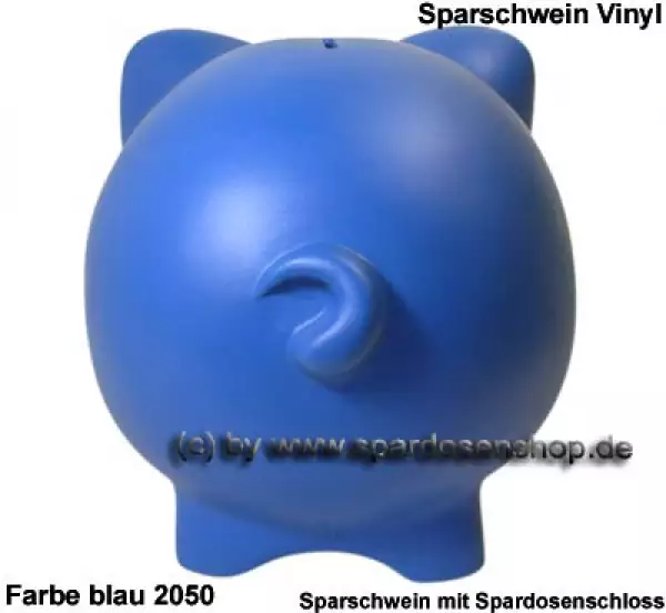 Sparschwein Vinyl Kunststoff Farbvariante blau D