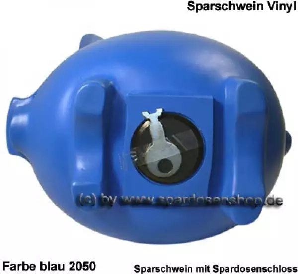 Sparschwein Vinyl Kunststoff Farbvariante blau E