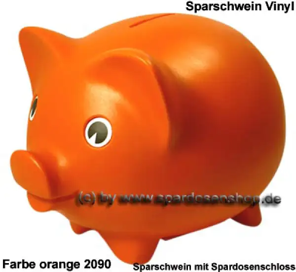 Sparschwein Vinyl Groß Orange Großsparschwein A