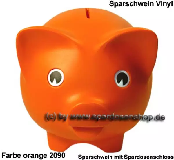 Sparschwein Vinyl Groß Orange Großsparschwein B