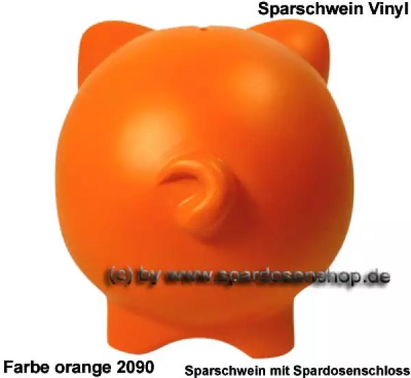 Sparschwein Vinyl Groß Orange Großsparschwein D