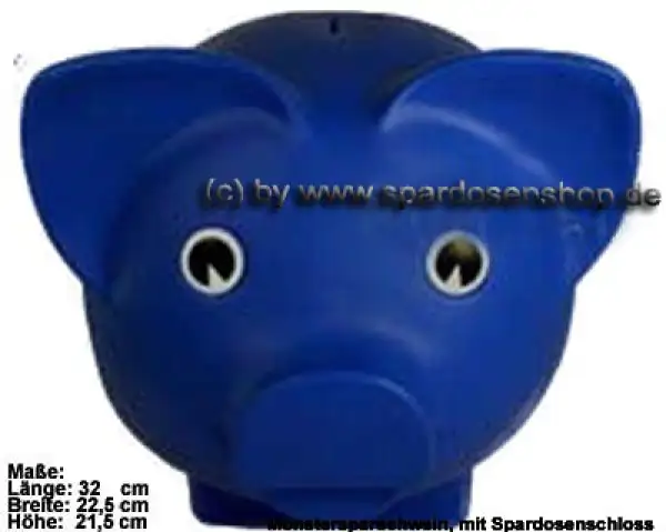 Sparschwein Groß Blau Vinyl Monstersparschwein B