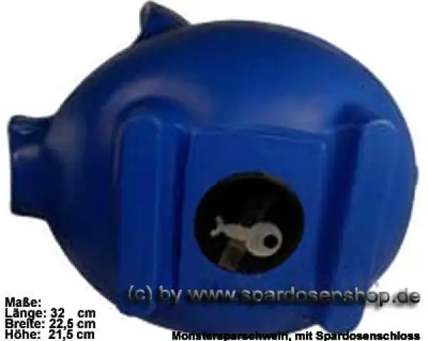 Sparschwein Groß Blau Vinyl Monstersparschwein D