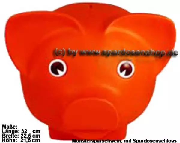 Sparschwein Groß Orange Vinyl Monstersparschwein B