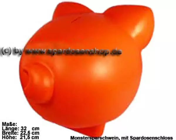 Sparschwein Groß Orange Vinyl Monstersparschwein C