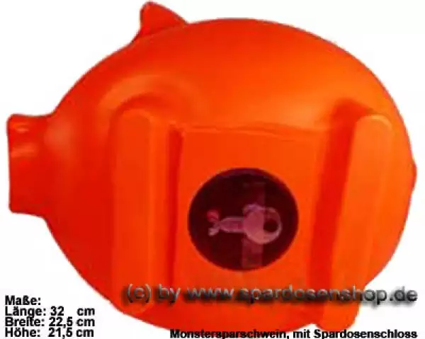 Sparschwein Groß Orange Vinyl Monstersparschwein D Sparschwein Groß Orange Vinyl Monstersparschwein D