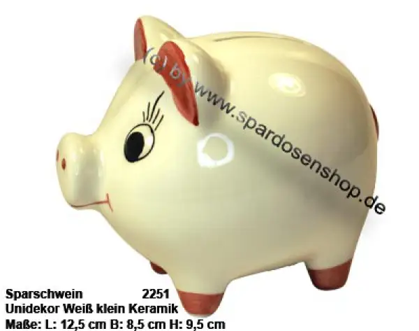 Sparschwein mit Dekor klein Unidekor A