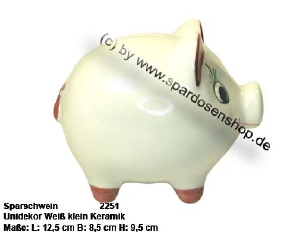 Sparschwein mit Dekor klein Unidekor C