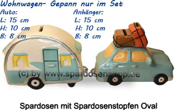 Spardosen Wohnwagen- Gespann B