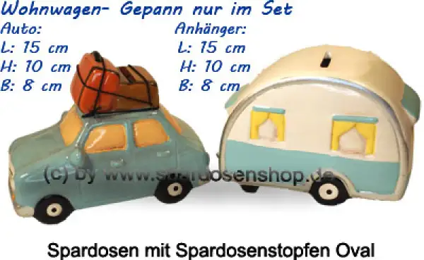 Spardosen Wohnwagen- Gespann C