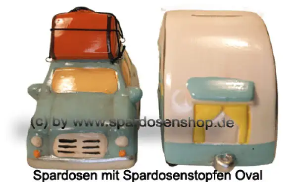 Spardosen Wohnwagen- Gespann D