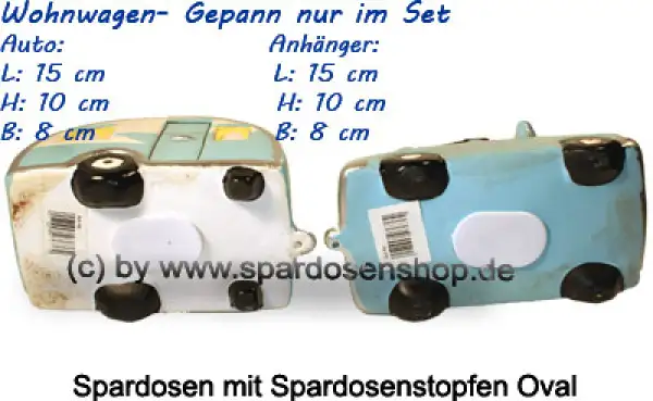 Spardosen Wohnwagen- Gespann F