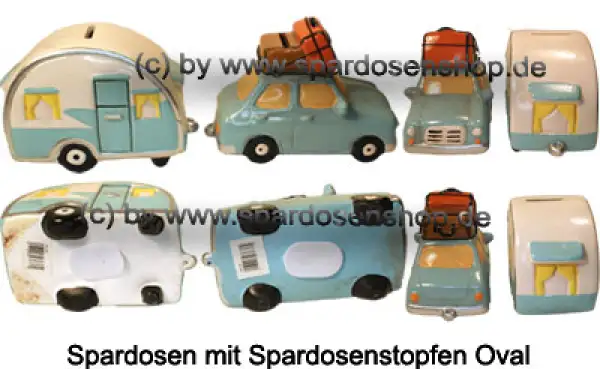 Spardosen Wohnwagen- Gespann G