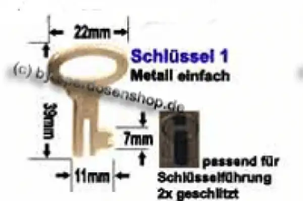 spardosenschlüssel Nr.: 1 in Auswahl