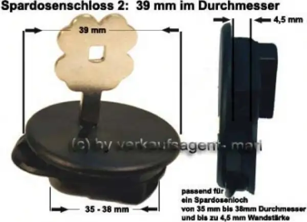 Spardosenschloss 2: 39mm im Set Spardosenschloss 2: 39mm im Set