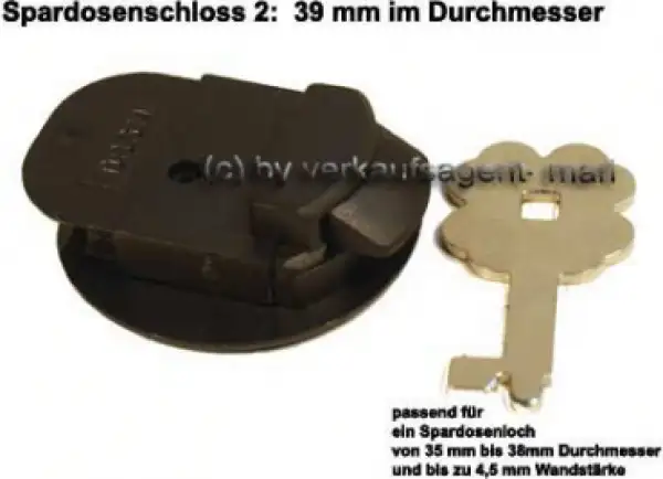 Spardosenschloss 2: 39mm Spardosenschloss 2: 39mm