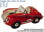 Spardose Auto Cabrio rot/chrom A