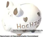 Sparschwein Kleinsparschwein 3D Design Hochzeit Keramik A