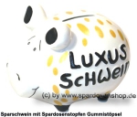 Sparschwein Kleinsparschwein 3D Luxusschwein weiß Keramik A