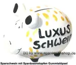 Sparschwein Kleinsparschwein 3D Luxusschwein weiß Keramik A