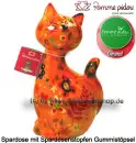 Spardose Spartier Pomme Pidou Katze Caramel orange Keramik A
