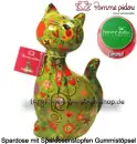 Spardose Spartier Pomme Pidou Katze Caramel hellgrün Keramik A