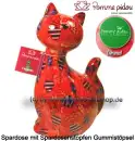 Spardose Spartier Pomme Pidou Katze Caramel rot mit Herzen Keramik A